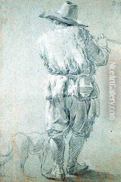 Flute-playing Shepherd 1644 Oil Painting - Nicolaes Berchem