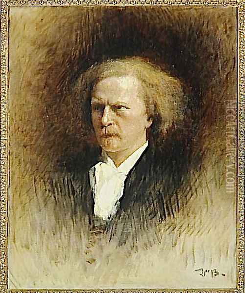 Portrait of Ignacy Paderewski Oil Painting - Leon Bonnat