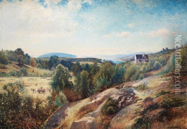 Torreby By Gullmarsfjorden Oil Painting - Alfred Wahlberg