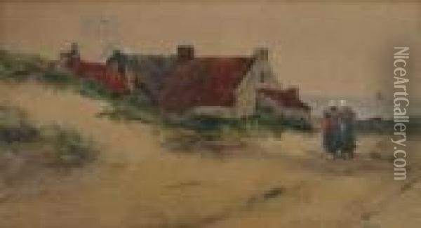 Dutch Coastal Scene Oil Painting - Wilfred Williams Ball