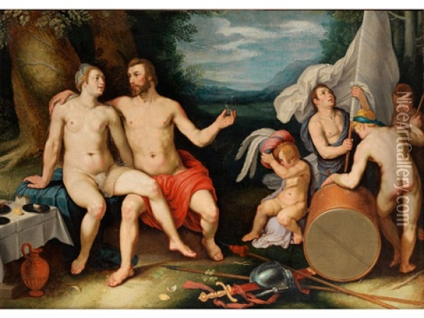 Venus Und Mars Oil Painting - Cornelis Cornelisz Van Haarlem