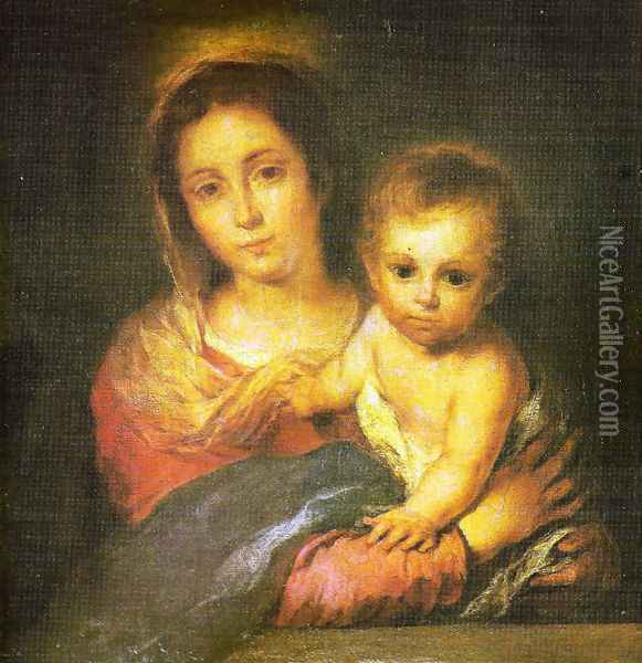 The Virgin of the napkin Oil Painting - Bartolome Esteban Murillo