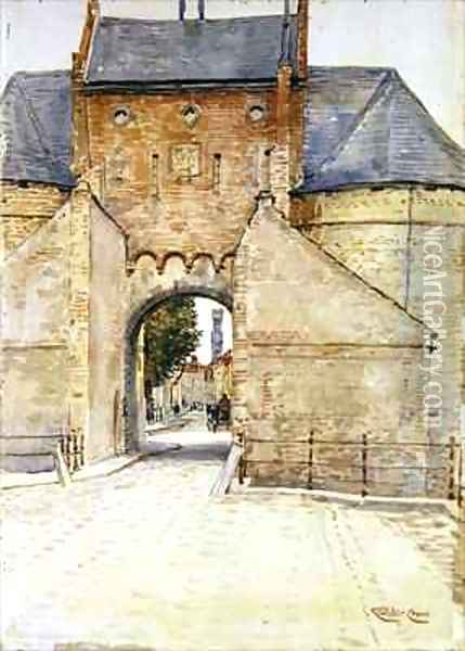 The Gate Tower Oil Painting - Walter Crane