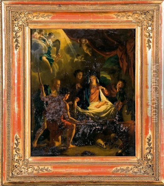 Adoracion De Los Pastores Oil Painting - Philip van Dyk
