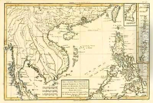 The Philippines, Formosa, South China, the Kingdoms of Tonkin, Cochin China, Cambodia, Siam, Laos, and part of those of Pegu and Ava Oil Painting - Charles Marie Rigobert Bonne