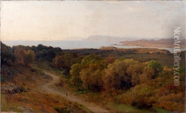 Paysage, Soleil Levant (grece) Oil Painting - Alfred de Curzon