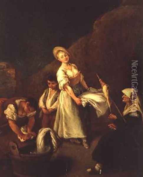 The Washerwomen Oil Painting - Pietro Longhi