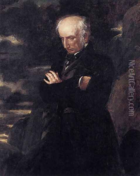 Wordsworth on Helvellyn 1842 Oil Painting - Benjamin Robert Haydon