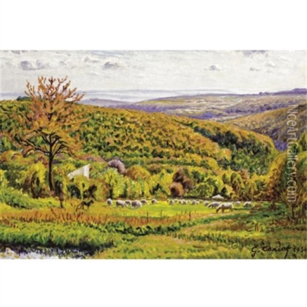 Paysage Oil Painting - Gustave Camille Gaston Cariot