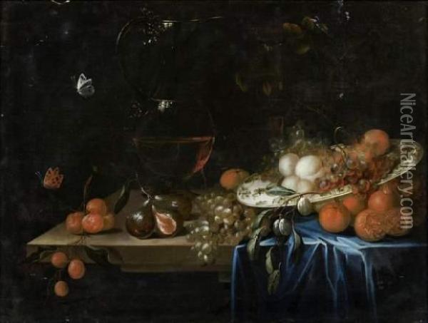 Nature Morte De Fruits Oil Painting - Jan Davidsz De Heem