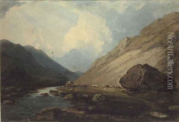 Pass of Llanberis, 1803 Oil Painting - John Varley