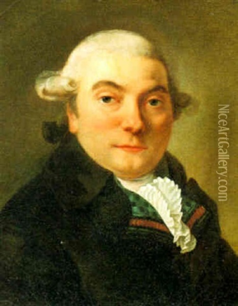 Herrenportrait Oil Painting - Jean Baptiste Greuze