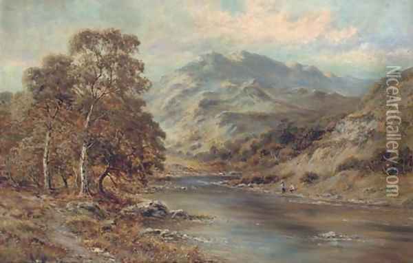Betts-y-coed, North Wales Oil Painting - Benjamin Williams Leader
