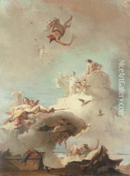 The Triumph Of Venus Oil Painting - Giovanni Battista Tiepolo
