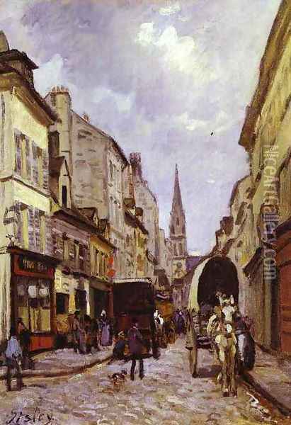 La Grande Rue Argenteuil Oil Painting - Alfred Sisley