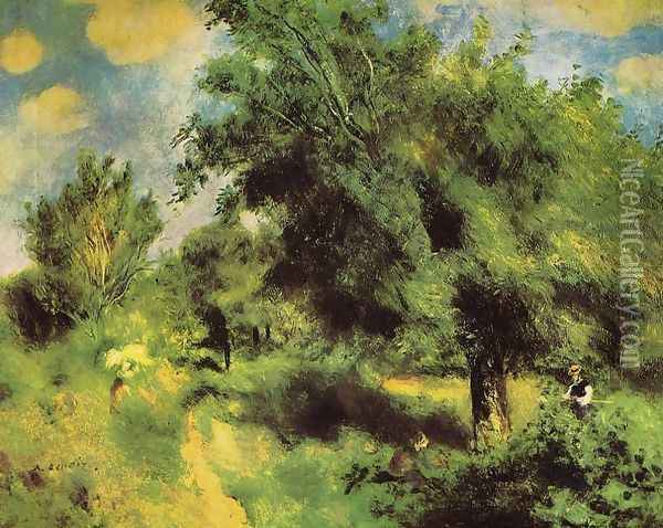 Orchard At Louveciennes The English Pear Tree Oil Painting - Pierre Auguste Renoir