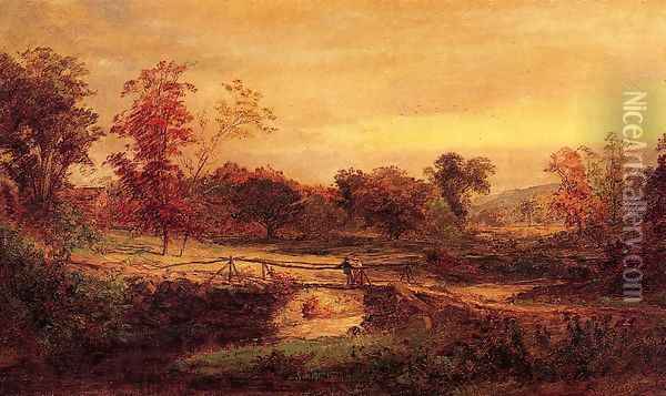 The Meeting Oil Painting - Jasper Francis Cropsey