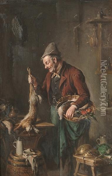 A Handsome Larder Oil Painting - Hermann Kern