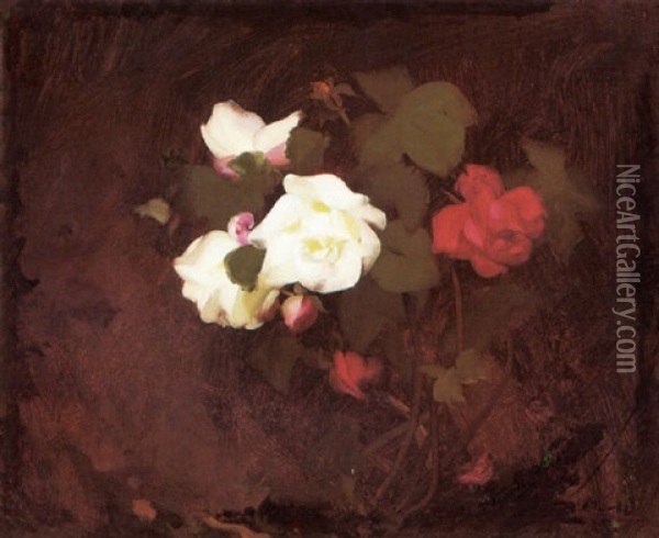 Roses Oil Painting - Stuart James Park