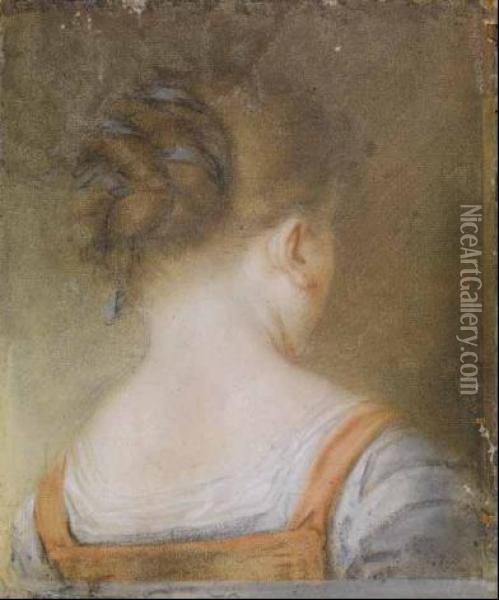 Figura Di Donna Vista Di Spalle Oil Painting - Benedetto Luti