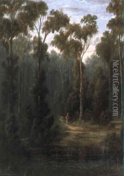 Figures In Landscape Oil Painting - William Short Sr.