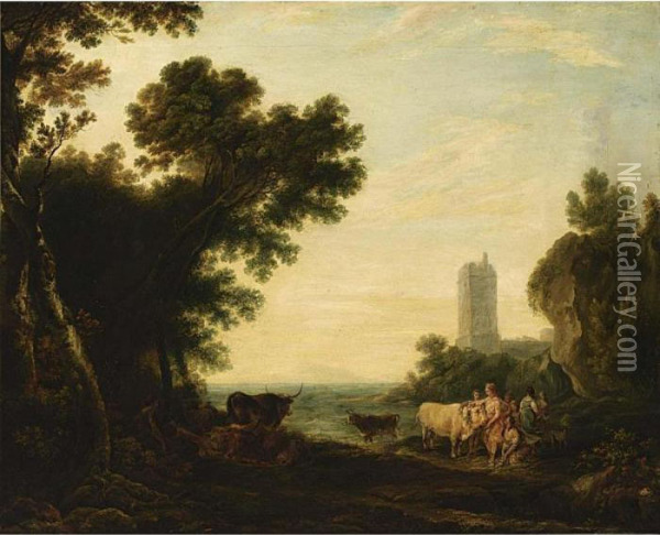 The Rape Of Europa Oil Painting - Claude Lorrain (Gellee)