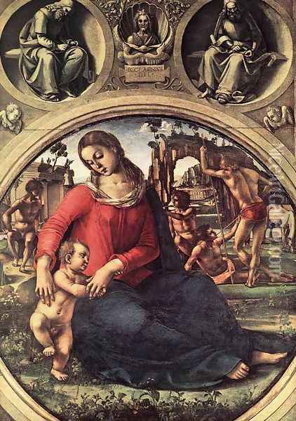Madonna and Child c. 1490 Oil Painting - Francesco Signorelli