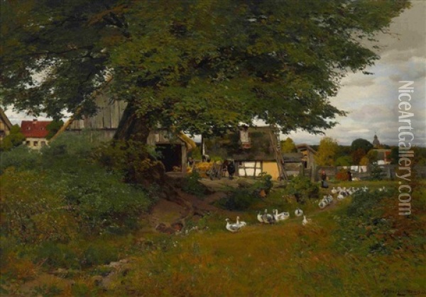 Landschaft Aus Unterfranken Oil Painting - Hans Herrmann