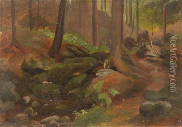 Waldstuck Mit Quelle Oil Painting - Albert Venus