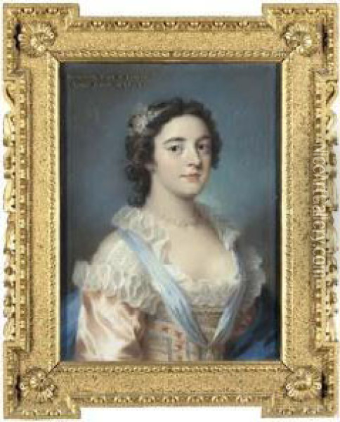 Portrait Of Henrietta, Countess Of Abergavenny Oil Painting - Hoare, William, of Bath