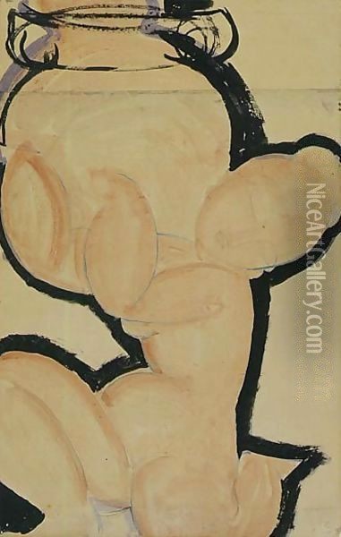 Cariatide 3 Oil Painting - Amedeo Modigliani