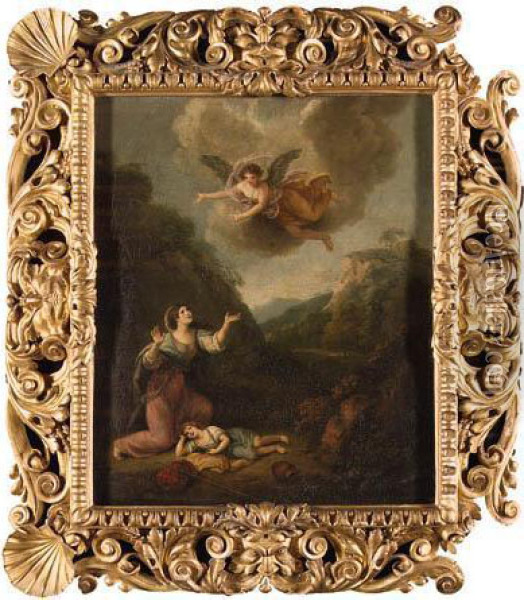 The Angel Appearing To Hagar And Ishmael Oil Painting - Francesco Zuccarelli