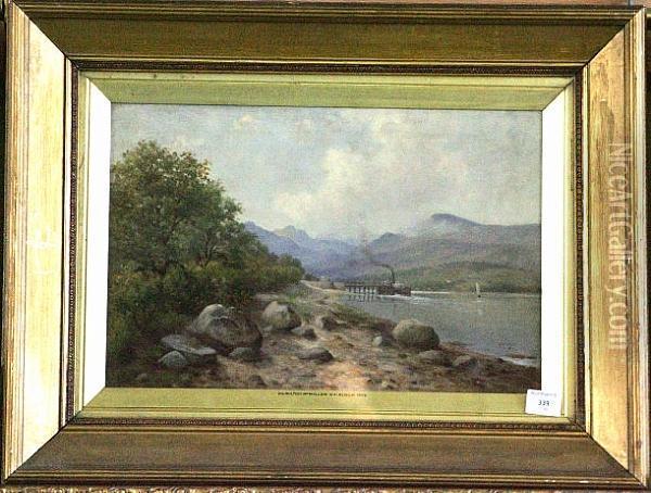 The Pier, Gairloch Oil Painting - Hamilton Macmillan