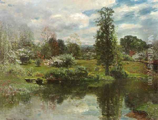Summer on the Lake Oil Painting - John Joseph Enneking