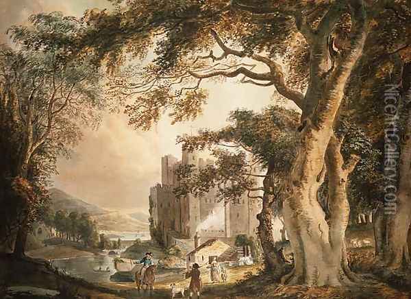 Caernarvon Castle Oil Painting - Paul Sandby