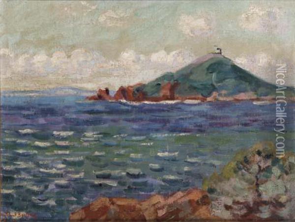 A Mediterranean Bay Oil Painting - Armand Guillaumin
