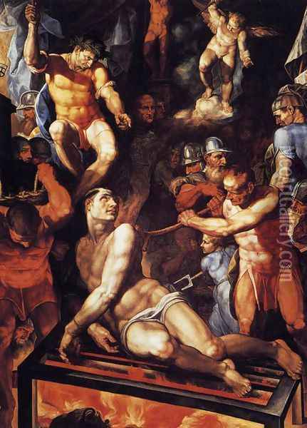 Martyrdom of St Lawrence 1592 Oil Painting - Pellegrino Tibaldi