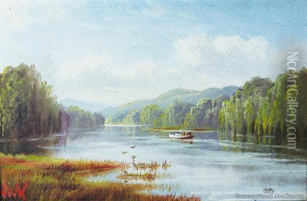 Waikato River Oil Painting - Henry William Kirkwood