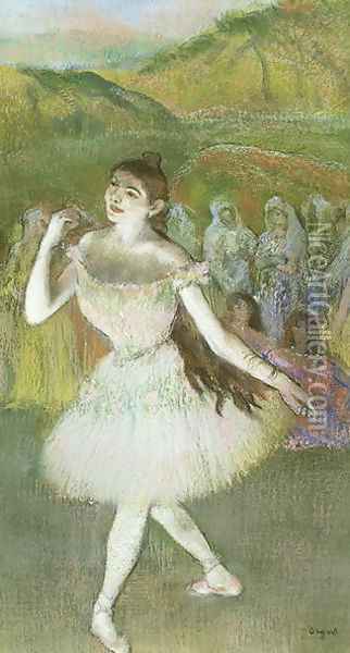 Pink Dancer Oil Painting - Edgar Degas