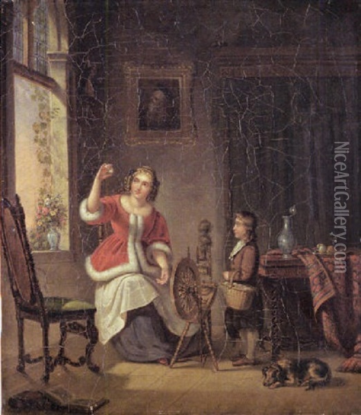 Die Furstliche Eierpruferin Oil Painting - Johannes Hendrik van West