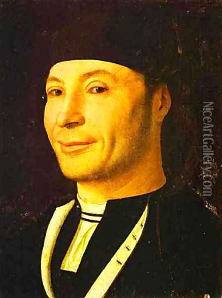 Portrait Of Unknown Man Oil Painting - Antonello da Messina Messina