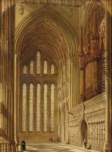 The Five Sisters, York Cathedral Oil Painting - William Richardson