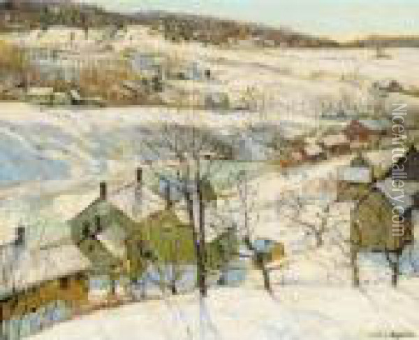 Berkshire Hills, Winter Oil Painting - George Gardner Symons