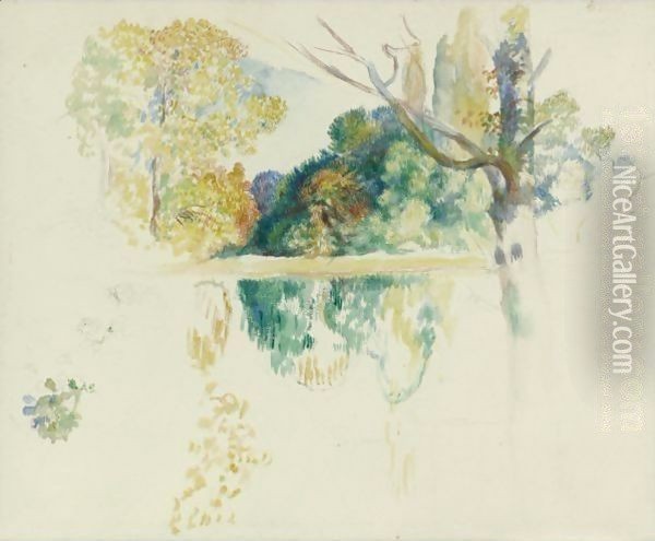 Le Lac Oil Painting - Pierre Auguste Renoir