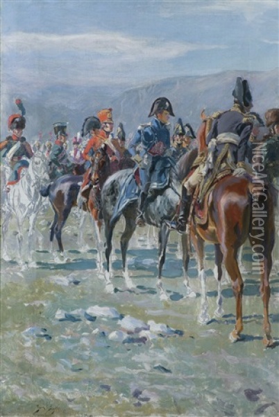 Napoleon Oil Painting - Jan Styka