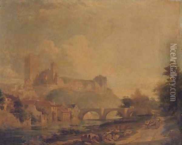 Richmond Castle, Yorkshire Oil Painting - Edmund John Niemann