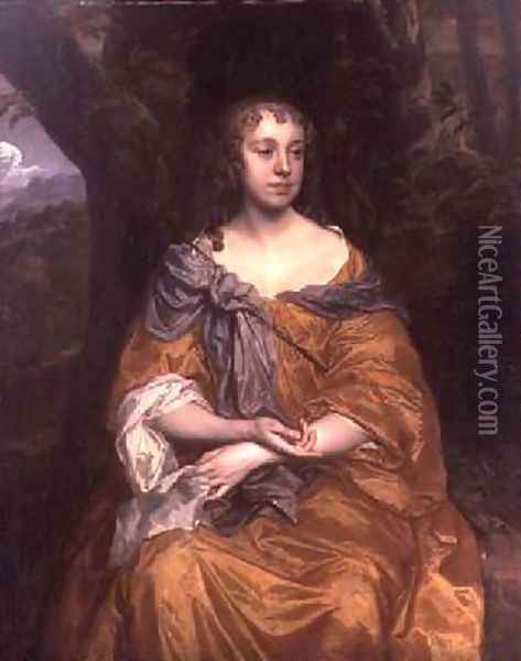 Miss Wharton Oil Painting - Sir Peter Lely