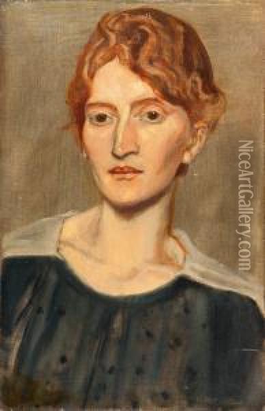 Rothaarige Dame Oil Painting - Albert von Keller