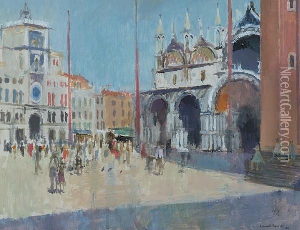 St Marks In Venice Oil Painting - Howard Roberts