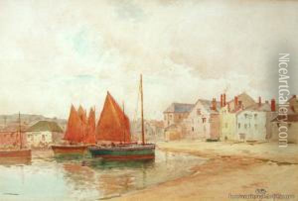 The Harbour, St Ives, Cornwall Oil Painting - William Menzies Gibb